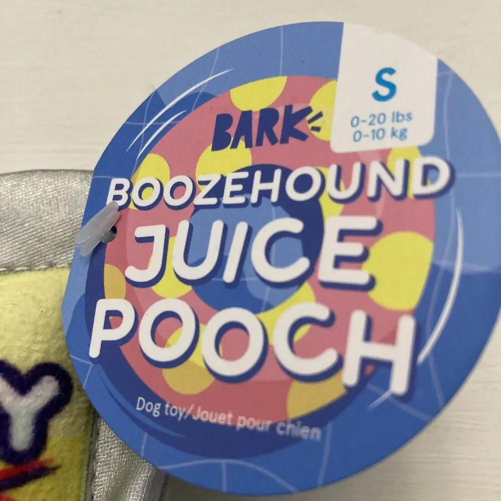 Bark Box BoozeHound Juice Pooch Plush Pool Boys Pouches Small 0-20 lbs